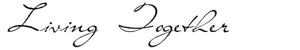 Living Together font preview